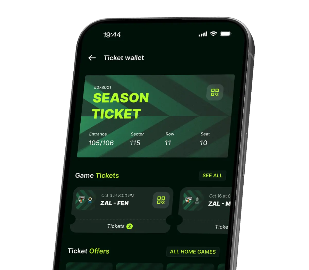Your season ticket – in 
Zalgiris app!